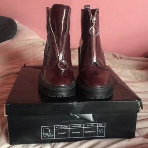 platform boot burgundy forever 21